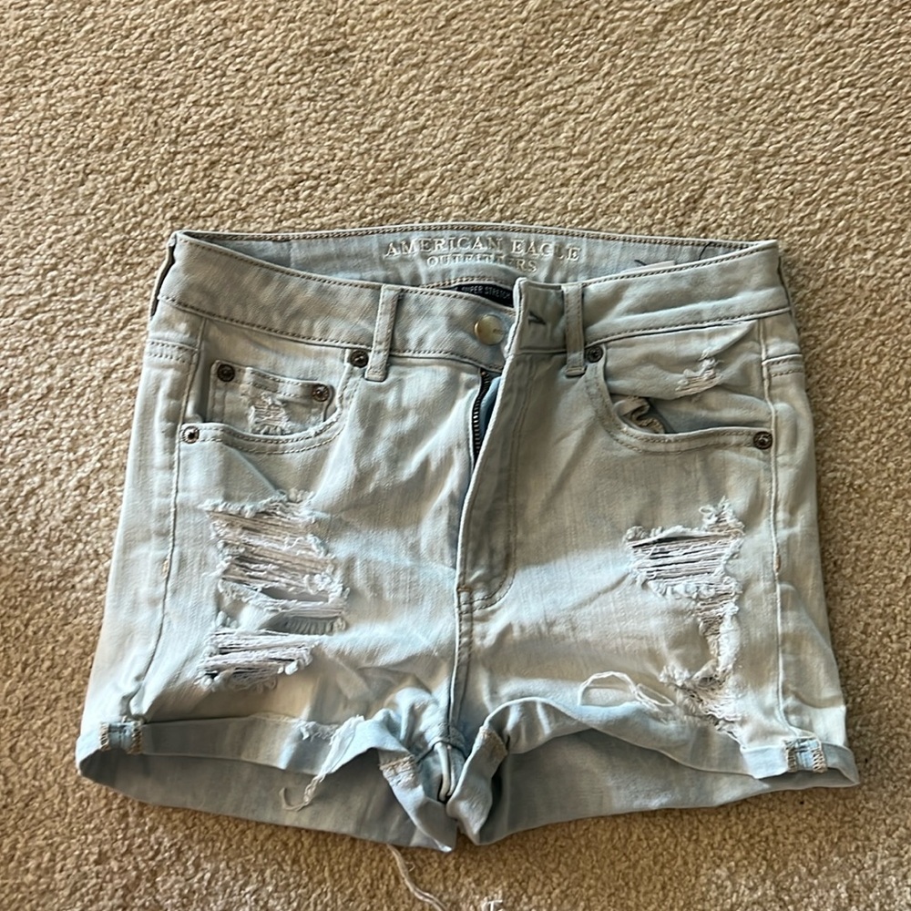 American eagle super stretch denim jean shorts